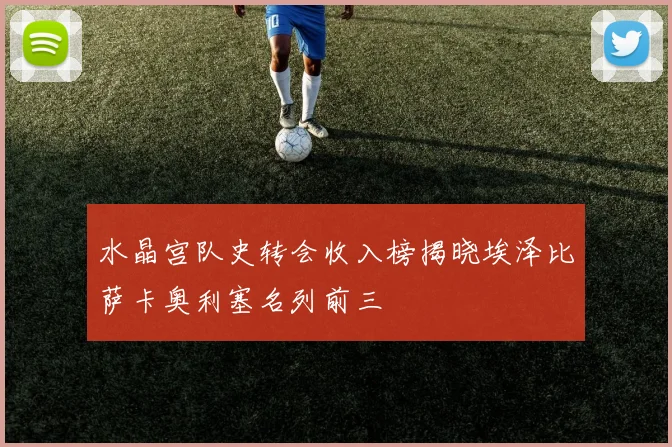 水晶宫队史转会收入榜揭晓埃泽比萨卡奥利塞名列前三